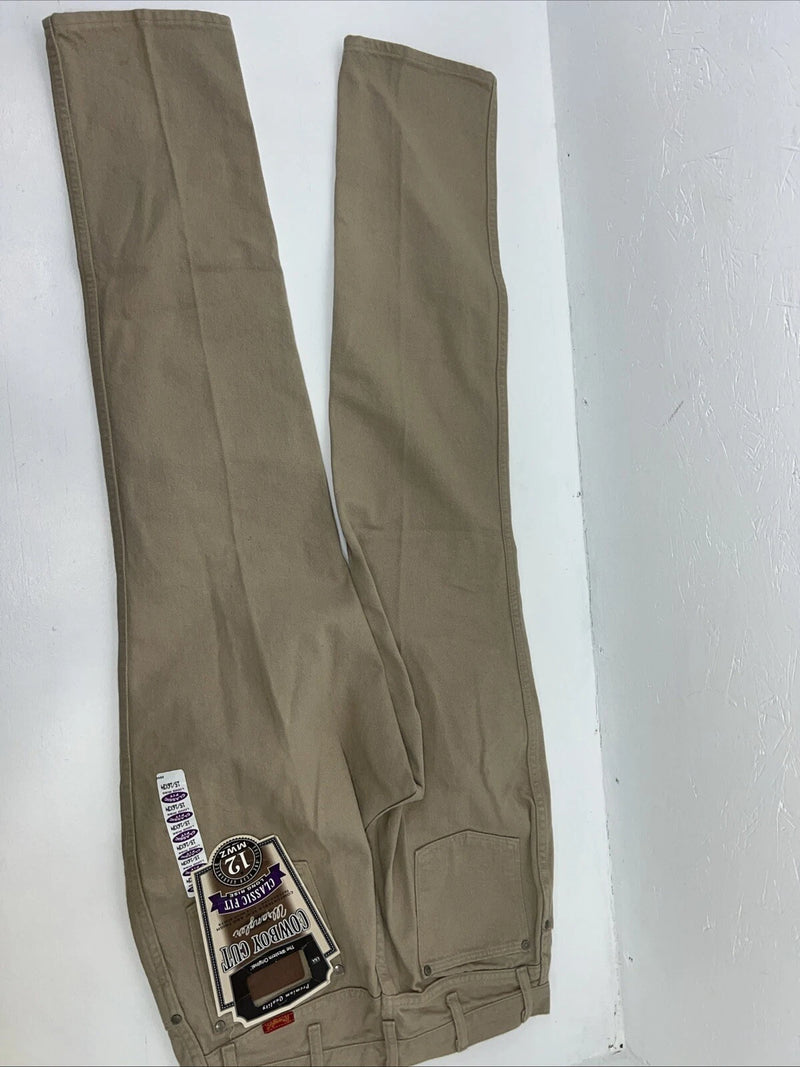 New Men’s Tan Cowboy Cut Classic Fit Wrangler Jeans. 15/16x34 G-14