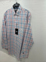 New Men’s ELY Cattleman Multicolor Stripe Long Sleeve Pearl Snap Large CC-20