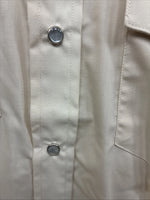 New Men’s H Bar C Tan Simple Short Sleeve Pearl Snap 16 Large O-32