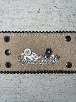 New Black And White Genuine Leather Nocona Rainbow Bling M Belt #N1330999 Z-27