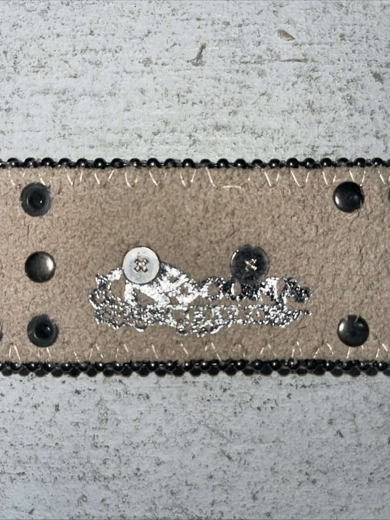 New Black And White Genuine Leather Nocona Rainbow Bling M Belt #N1330999 Z-27