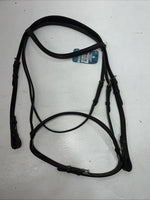 New EQUIROYAL Brown English Snaffle Bridle Full #21-9556-7-0 BB-13