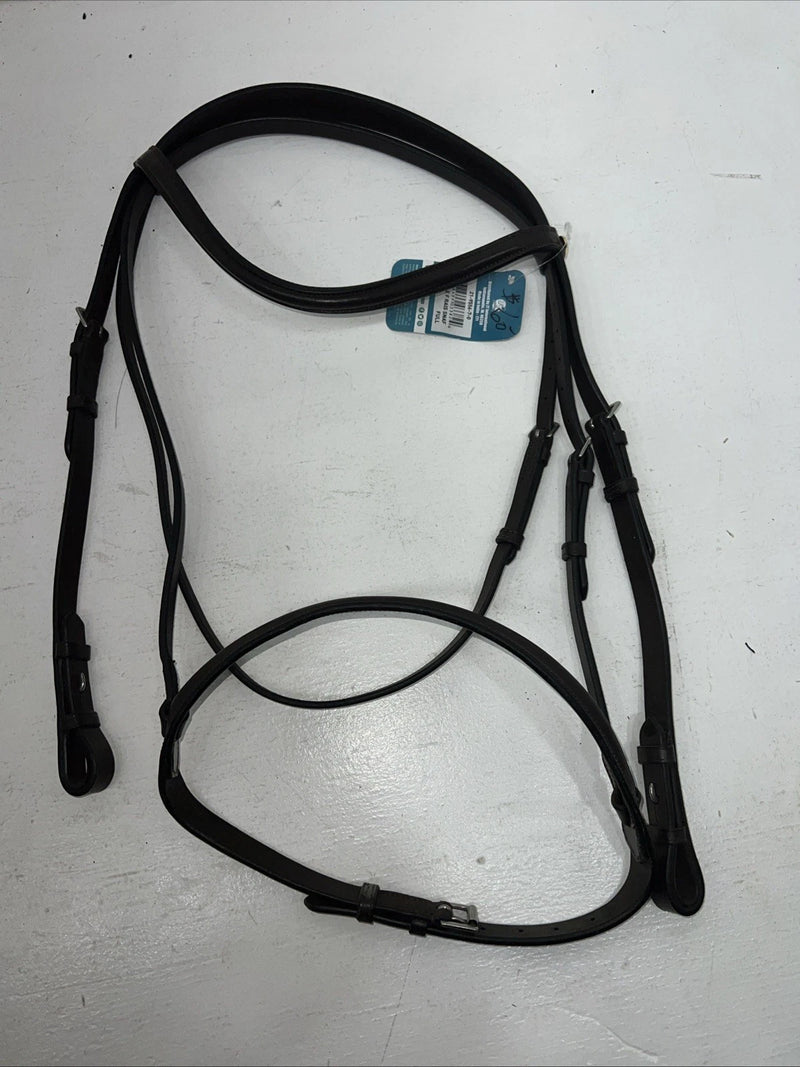 New EQUIROYAL Brown English Snaffle Bridle Full #21-9556-7-0 BB-13