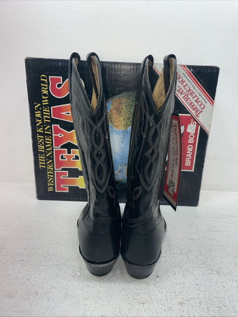 New Men’s Black Texas Brand Cowboy Boots. M 610 8.5 8 1/2 D. 3-118