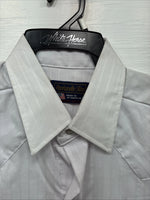 New Men’s Panhandle Slim White Short Sleeve Pearl Snap 16 Large E-70