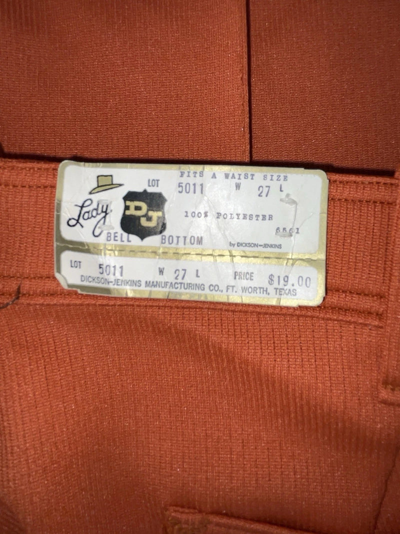 New Vintage Orange Dickson Jenkins Polyester Pants #5011 VV-50