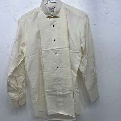New Men’s Classix Cream Long Sleeve Pearl Snap Small 30/31 B-49
