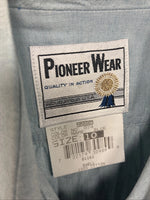 New Women’s Pointer Wear Blue Design Long Sleeve Button Up Size 10 KK-44
