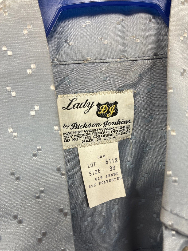 New Kids Dickson Jenkins Blue Long Sleeve Pearl Snap Size 38 CC-101