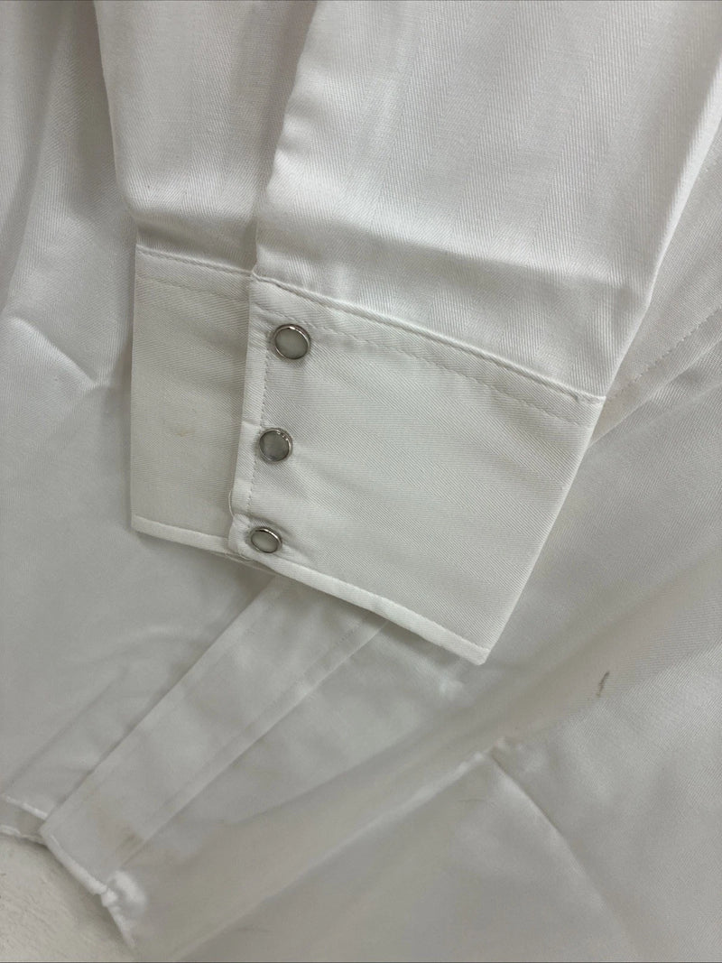 New Men’s Panhandle Slim White Long Sleeve Pearl Snap 18.5 2XL AA-114