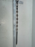 New Black Genuine Leather Double S Silver Pendent Chain 24” Belt #3208001 NN-94