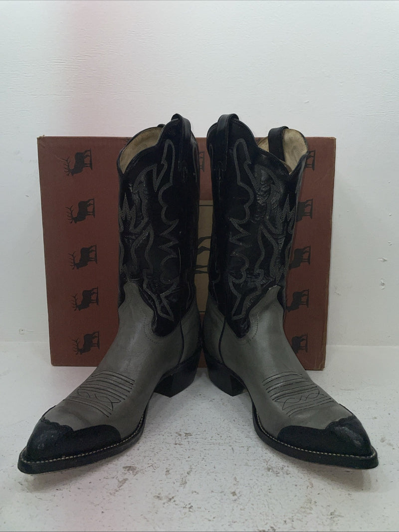 New Men’s Gray Texas Imperial Cowboy Boots. M 452 10.5 10 1/2 D. 7-87