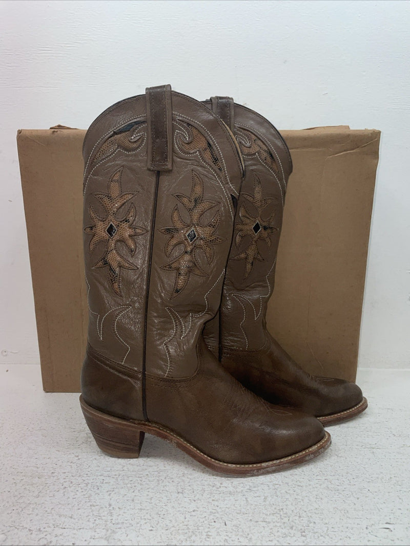 New Women’s Brown Miss Capezio Cowboy Boots. L 801 7.5 7 1/2 M. 2-112