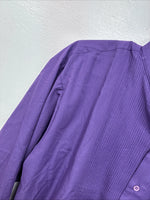 New Wayne Scott Purple Long Sleeve Button Up English Shirt XL MM-118