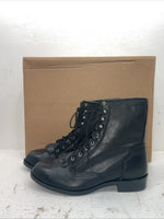 New Men’s Black Lace Up J Chisholm Cowboy Boots. J 2000 10.5 10 1/2 D. 8-26 
