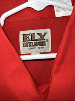New Mens Red Pearl Snap ELY cattleman Short Sleeve Shirt 17 XL I-44