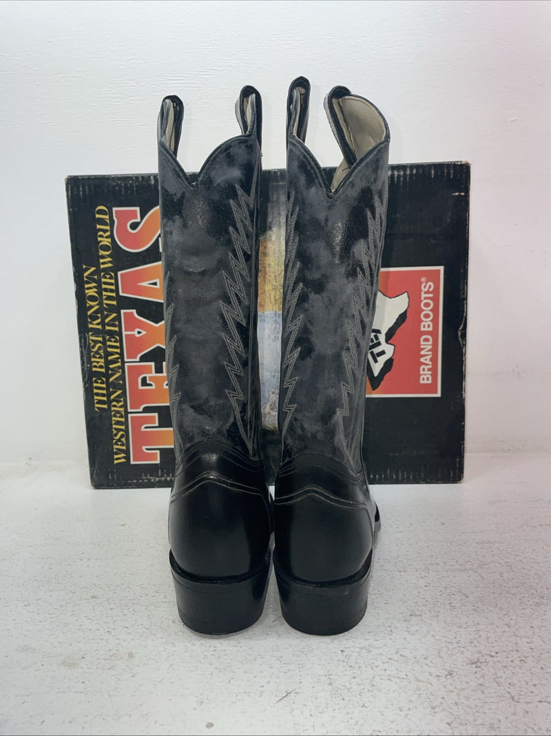 New Men’s Black Texas Brand Cowboy Boots. 5030 9 D. 4-119