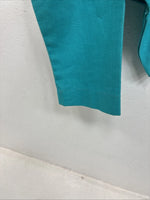 New Women’s GITANO Teal Long Sleeve Button Up Shirt Size Small TT-99