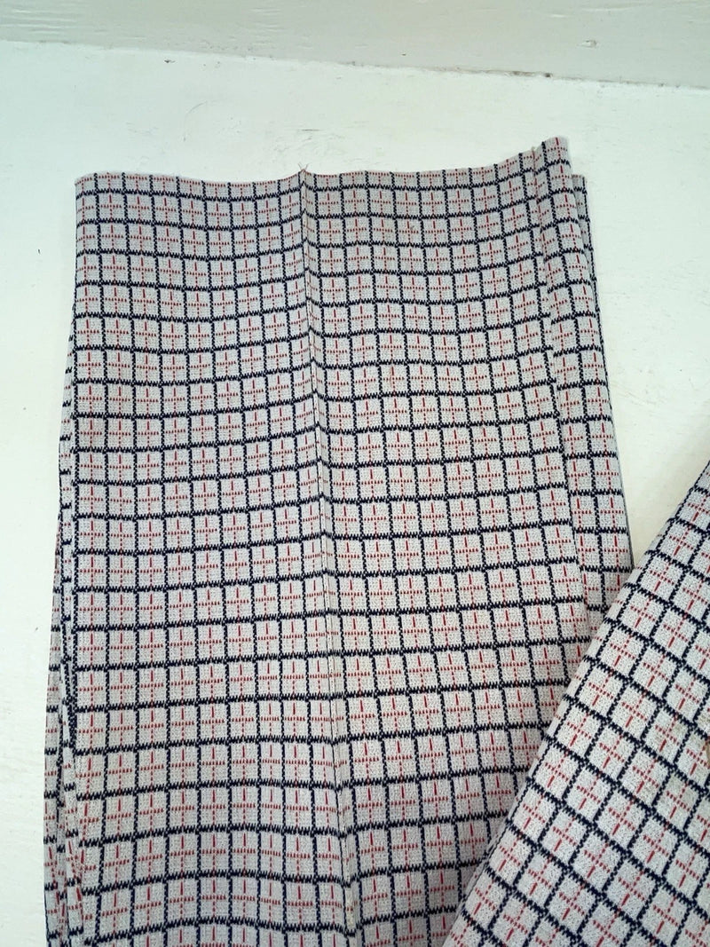 New Vintage Blue And Red Lined Dickson Jenkins Polyester Pants #723 3A-124