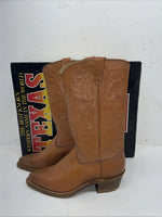 New Men’s Brown Texas Brand Cowboy Boots. M 139 8 D. 2-33