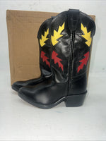 New Children’s Black Bronco Cowboy Boots. 9 D. 24-17