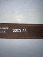 New Brown Genuine Leather Tooled 28” Belt #5020 NN-27