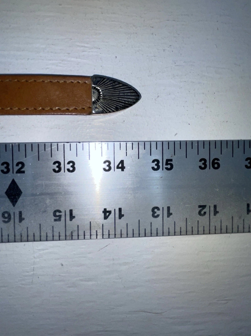 New Brown Genuine Leather Wrangler Animal Pendent 38” Belt #570111 NN-21
