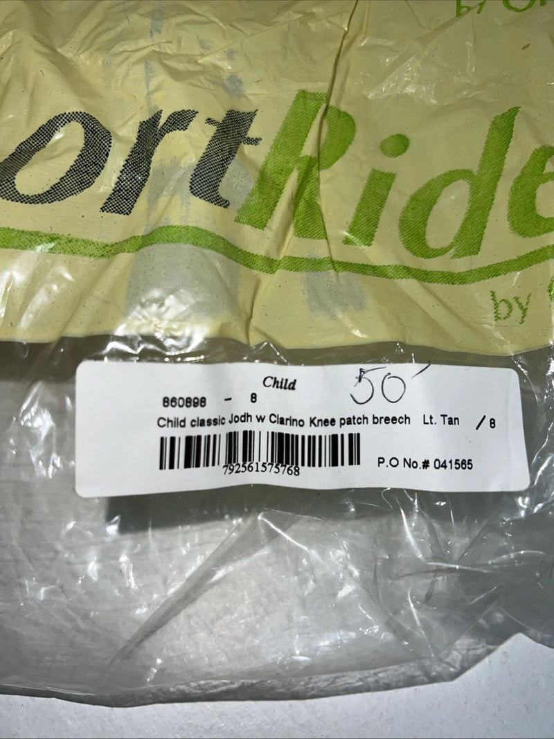 New Children’s Tan Sport Riders Classic Knee Patch Breeches. 8 041565 C-41