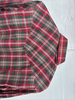 New Men’s ELY Plains Red Plaid Long Sleeve Pearl Snap 15 X 34 Medium AA-79 