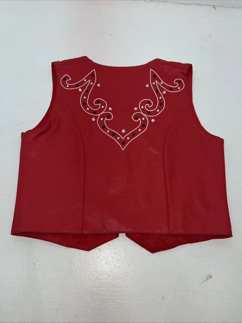 New Women’s Red 1849 Authentic Ranchwear Western Show Vest S WW-1