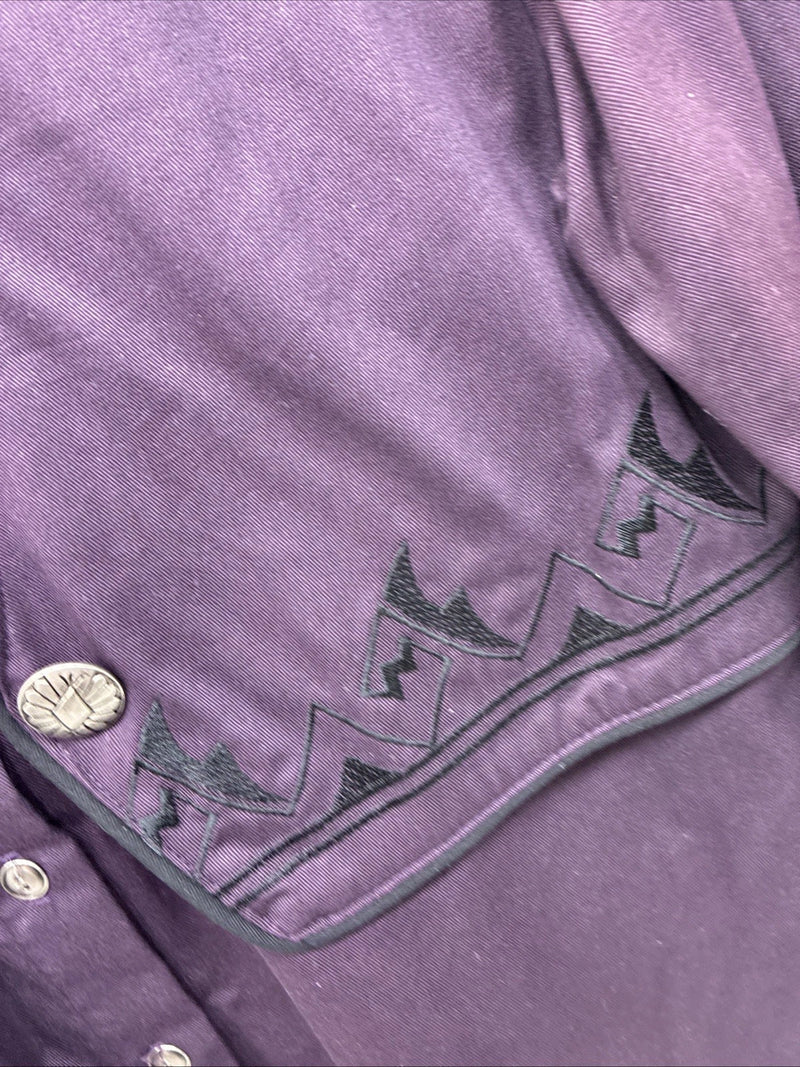 New Women’s Rough rider Purple Long Sleeve Button Up Size Large TT-74