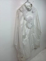 New Women’s Fenton White Design Long Sleeve Zip Up Shirt Size 16 TT-134