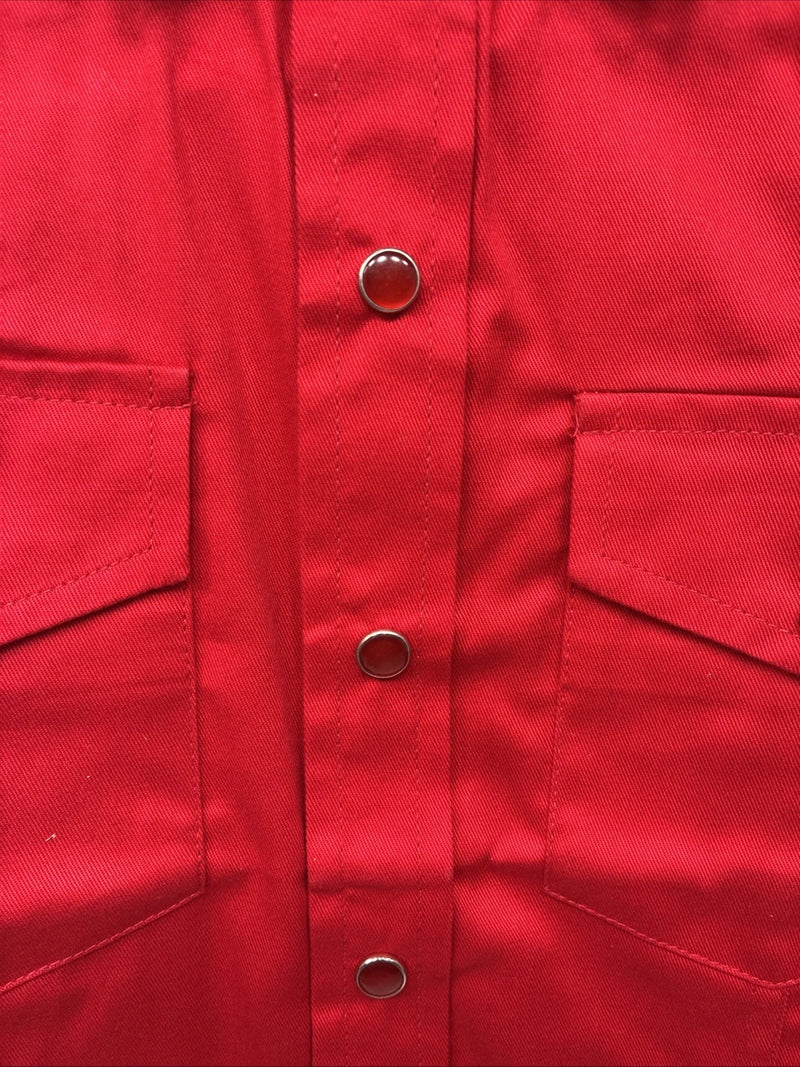 New Kids Western Express Red Long Sleeve Pearl Snap Medium LL-26