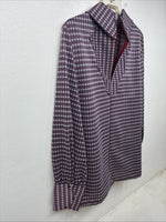 New Wims Panhandle Slim Blue Red Long Sleeve Zip Up Size 16 3B-6