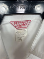 New Womens H Bar C White Designed Long Sleeve Pearl Snap Size 36 KK-15