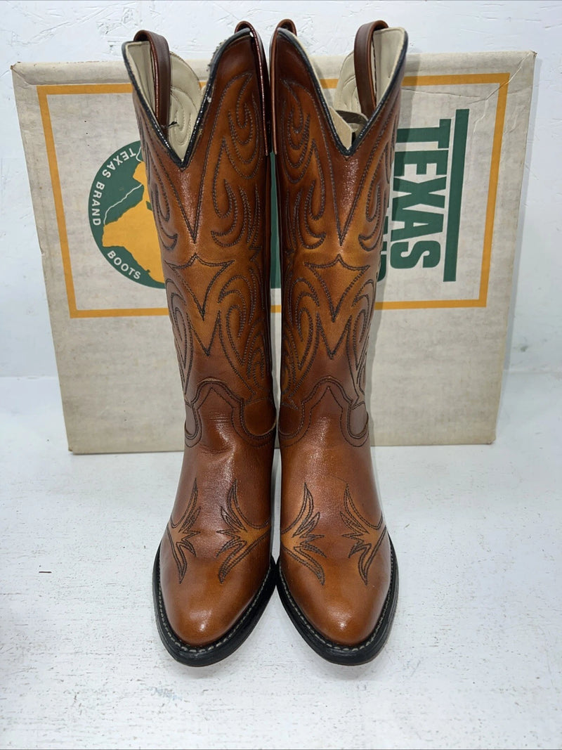 New Women’s Brown Texas Brand Cowboy Boots. L 144 6.5 6 1/2 M. 19-124