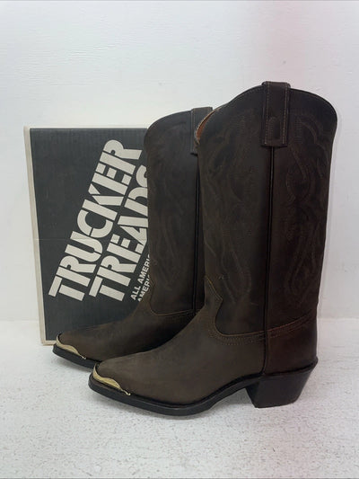 New Men’s Brown Texas Brand Cowboy Boots. 7621 8 D. 1-116