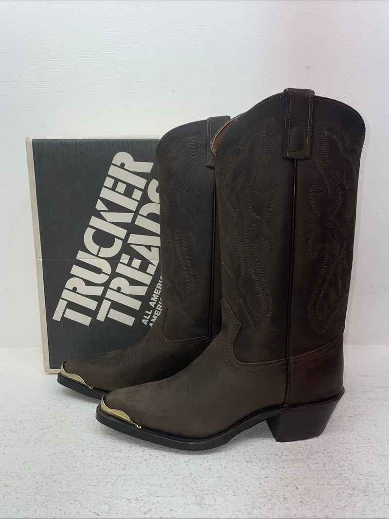 New Men’s Brown Texas Brand Cowboy Boots. 7621 8 D. 1-116