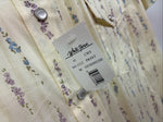 New Women’s White Horse Yellow Floral Short Sleeve Pearl Snap Medium II-97