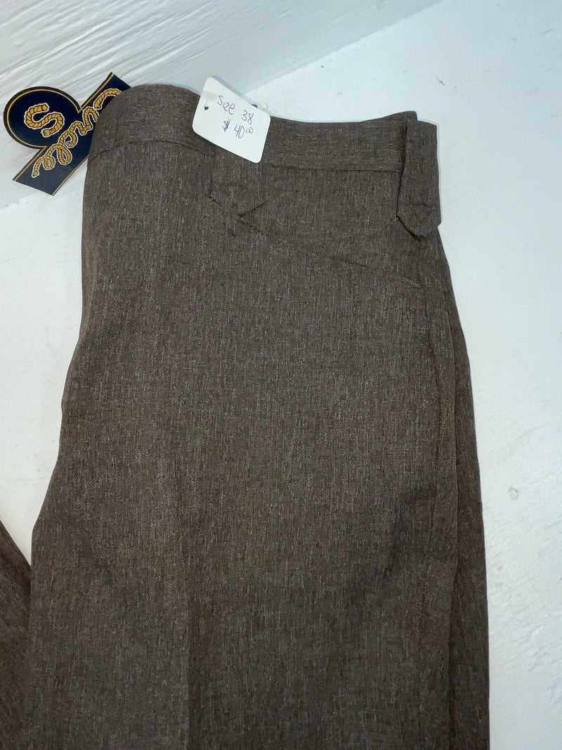 New Vintage Brown Circle S Polyester Pants #CP4776 XX-89