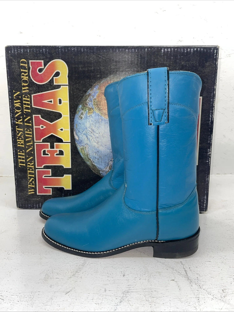 New Women’s Blue Texas Brand Cowboy Boots. 4438 7 M. 18-70
