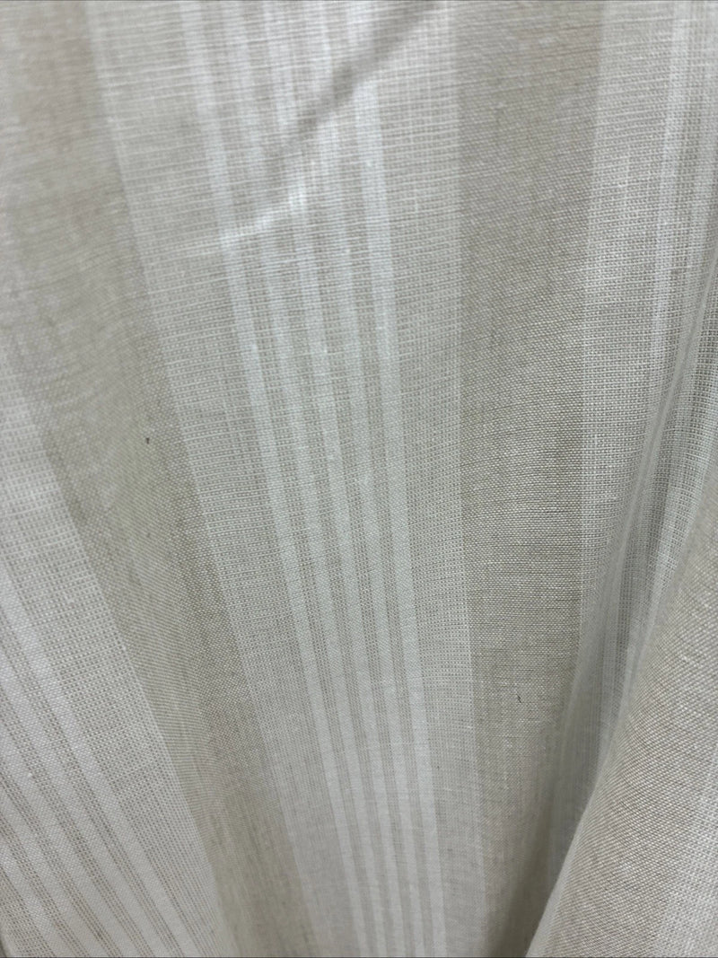 New Men’s H Bar C Tan White Stripe Long Sleeve Pearl Snap 16 X 34 Large Q-87