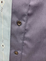 New Men’s Cowboy Threads Blue Half Design Long Sleeve Button Up XL M-75
