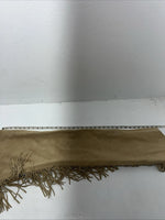 New Tan Congress Leather Show Chaps With Fringe Adjustable Waist 44” L-51