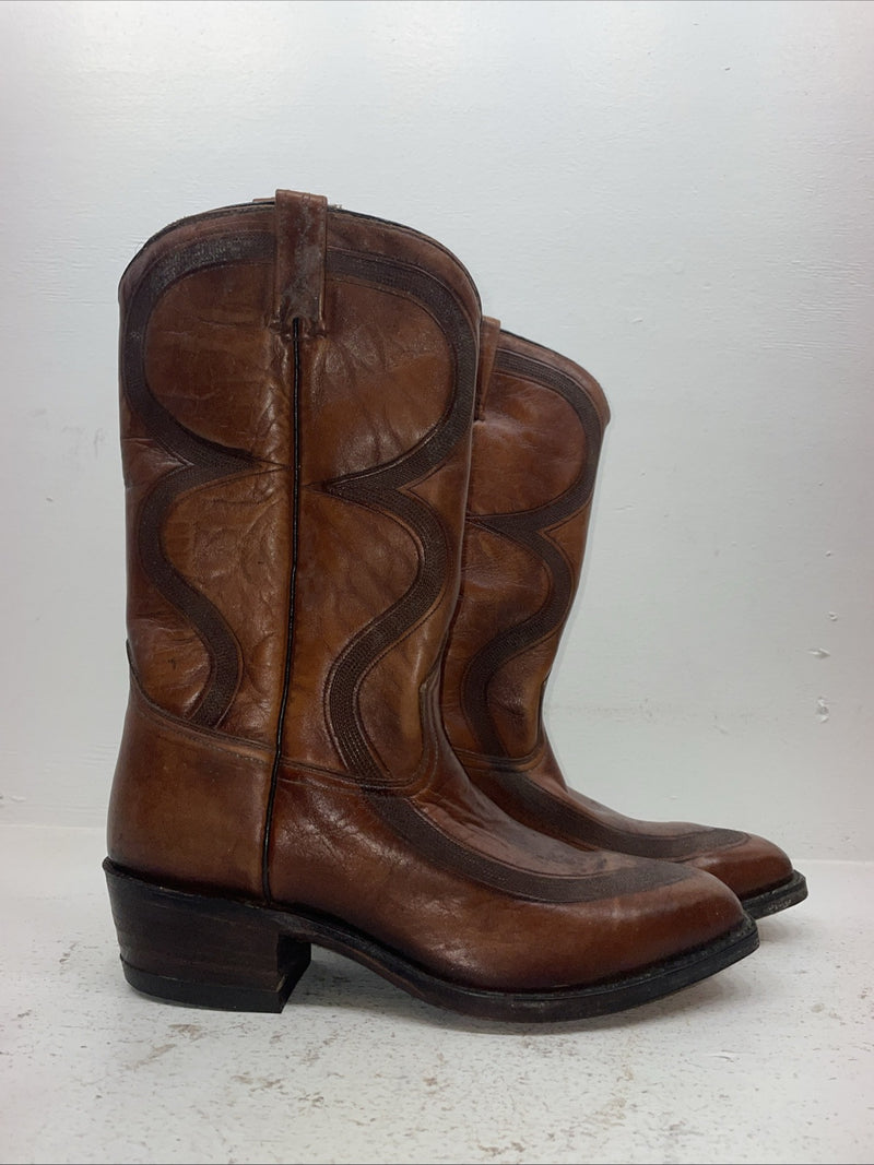 New Men’s Brown Dan Post Cowboy Boots. 6515 10.5 10 1/2 D. 7-104