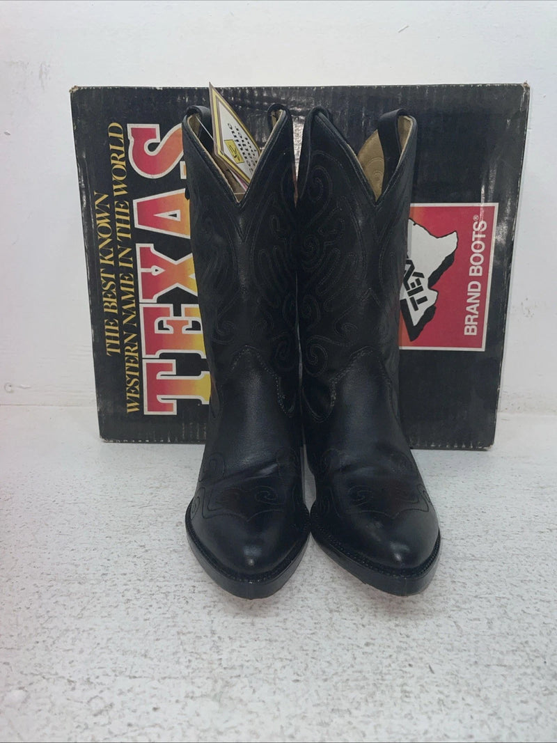 New Kids Black Texas Brand Cowboy Boots. 2000 13 D. 23-39