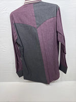 New Men’s Latigo Purple Green Long sleeve button up Medium B-79