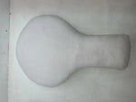 New White Wool Keyhole Seat Riser #30-1002 MM-601