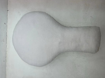 New White Wool Keyhole Seat Riser #30-1002 MM-601