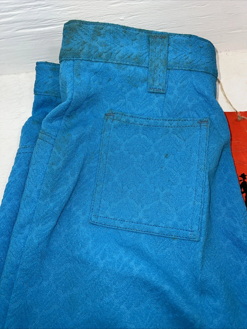 New Vintage Tem Tex Blue Polyester Pants #5450087 NN-149
